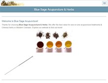 Tablet Screenshot of bluesageacupuncture.com